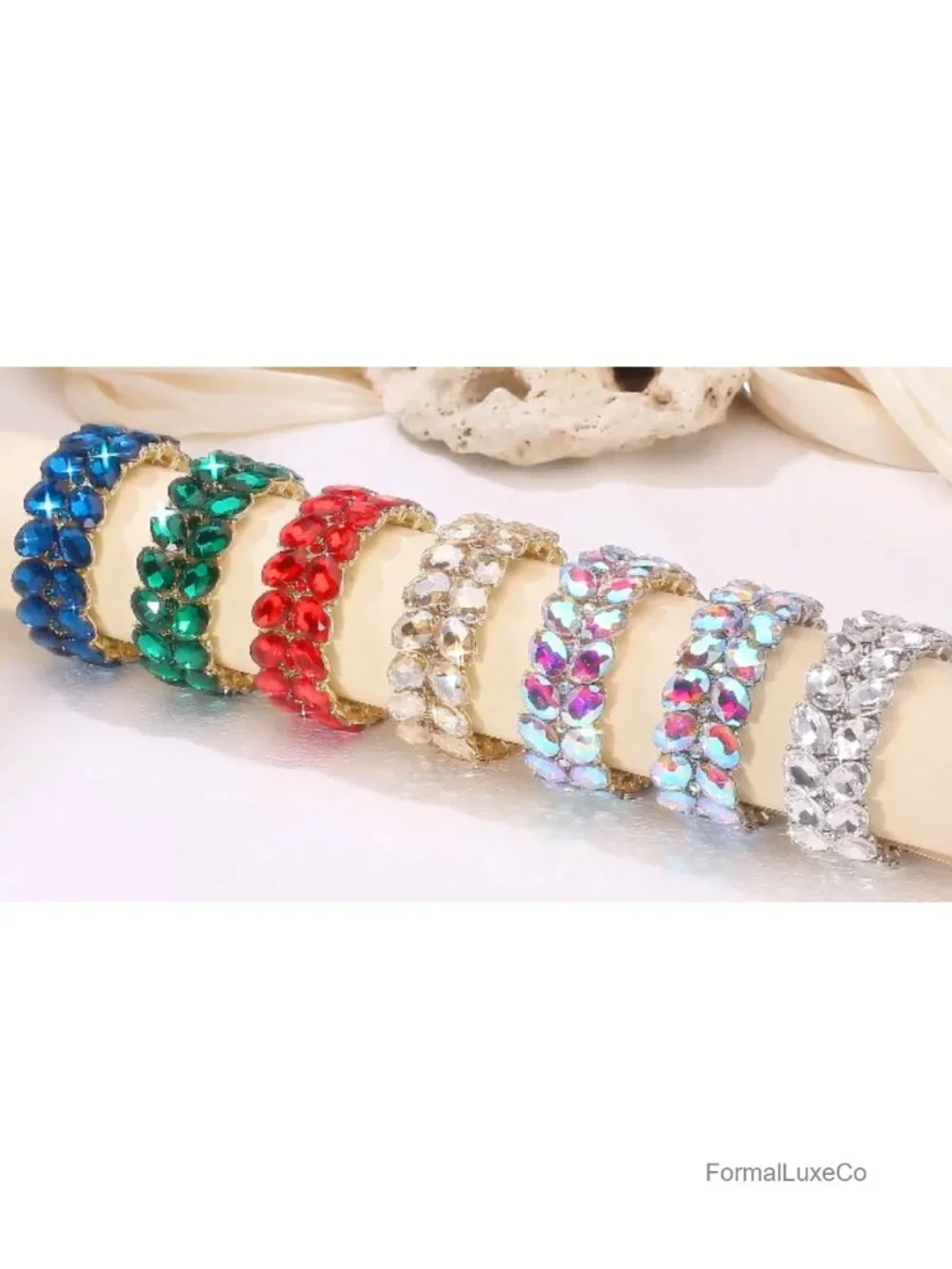 Austrian Crystal Stretch Bangle Bracelet Wedding Bridesmaid Gift